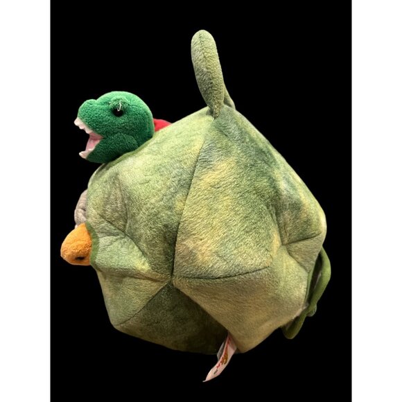 Unipak Plush Dinosaur Round House Carrying Case With 5 Dinosaurs 7” Prehistoric - Picture 9 of 10